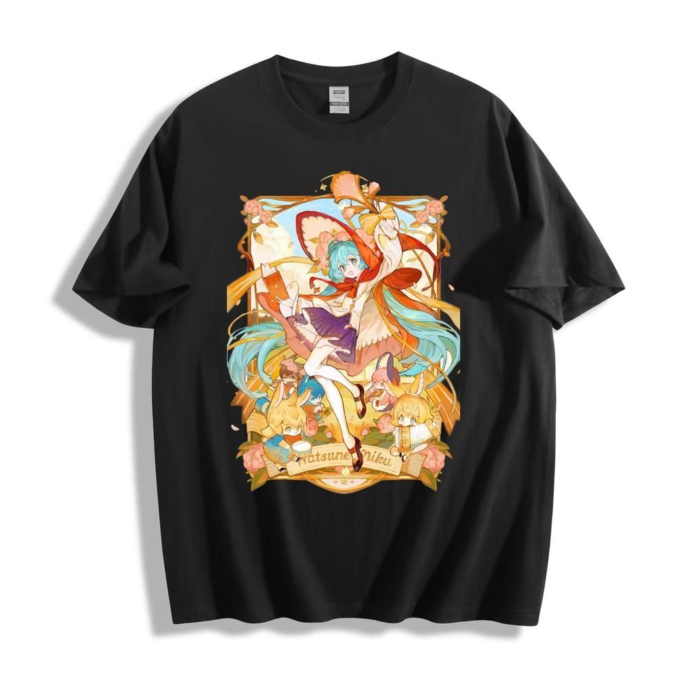 Vintage - framed Hatsune Miku T - Shirt - Ornate and Colorful Unisex Tee