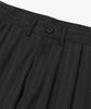 COFWI Melsa Double-Pleat Striped Wide Slacks Dark Gray