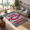 Alfombra de Terciopelo de Cristal Montreal Canadiens, Alfombrilla Antideslizante Personalizada con Texto de Nombre para Decoración del Hogar Regalo