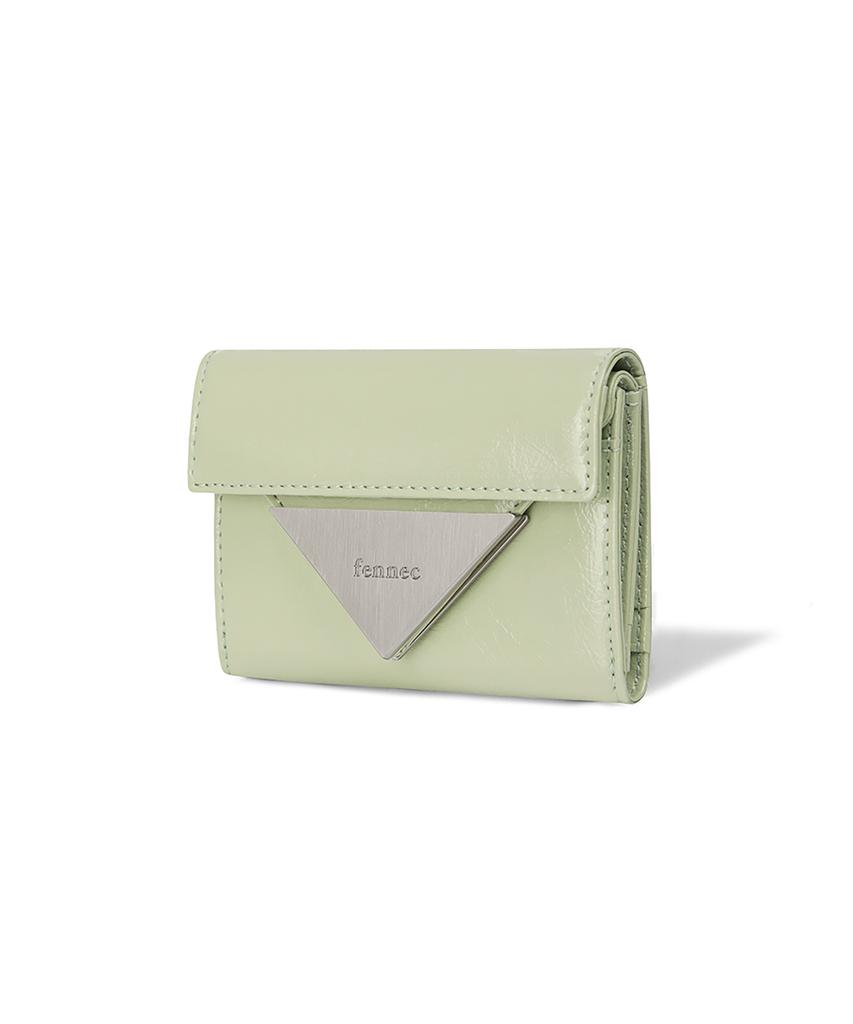 Fennec Crinkle Triangle Doco Wallet - Pistachio
