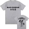 Bad Omens Band Tour American Music Tee Shirt The Death of Peace of Mind Skeleton Graphic T Shirt Men's Rock Style Gothic T-shirt