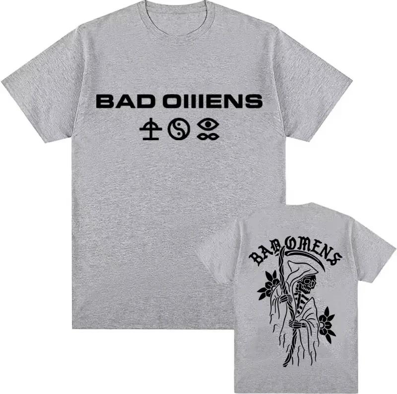 Bad Omens Band Tour American Music Tee Shirt The Death of Peace of Mind Skeleton Graphic T Shirt Men's Rock Style Gothic T-shirt