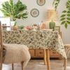 American Tablecloth Jacquard Flower Bird Plant Dining Table Cloth Thick Tablecloth Dust-Proof
