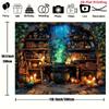 2D Magical Witchcraft Room Tapestry, Cauldron & Pumpkin Halloween Backdrop
