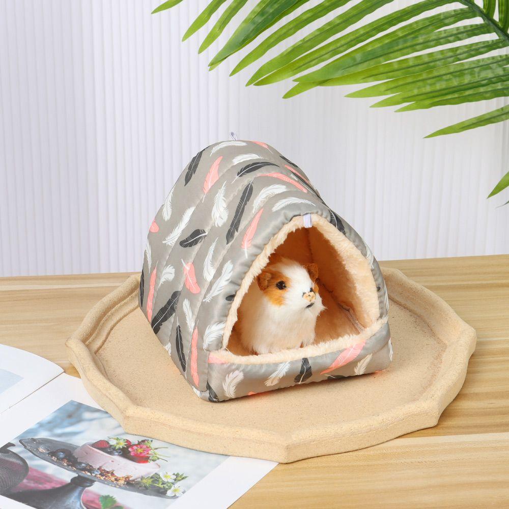 Winter Mini Cage Rabbit Squirrel Small Animal Sleeping Bed Guinea Pig Nest Warm Mat Hamster House