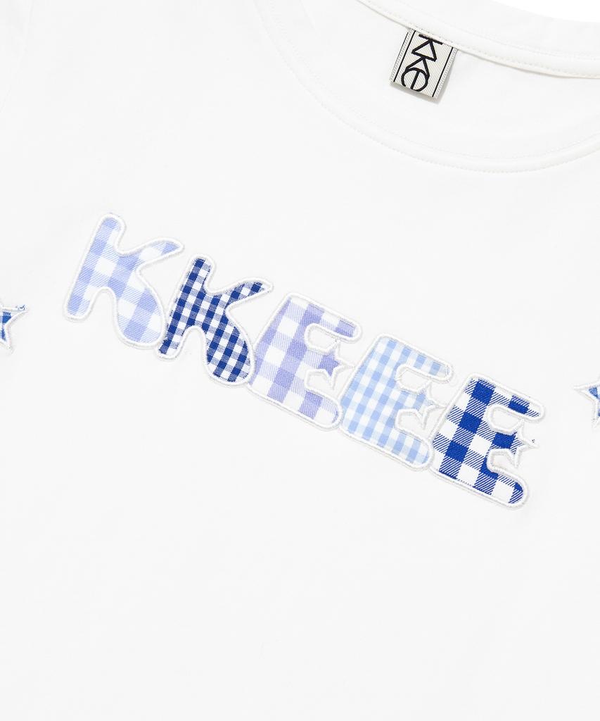 KKEEE My Name Check Patch Short Sleeve T-Shirt (3 Colors)