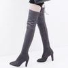 Wish Autumn and Winter New Large Size 43 Knee Boots High Heel Pointed Matte Boots Side Zipper Women's Boots
