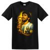 Diego Maradona T Shirt Argentina Soccer Legend Trophy Holdin Portrait Tee