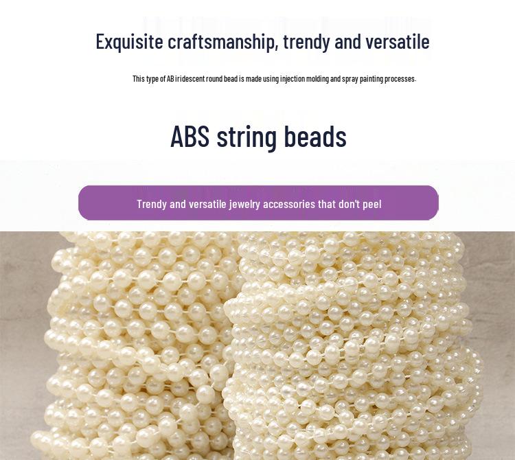 Perles et Perles ABS 2.0-14mm les plus vendues pour Bijoux DIY - Chaîne Strass, Accessoires de Mariage