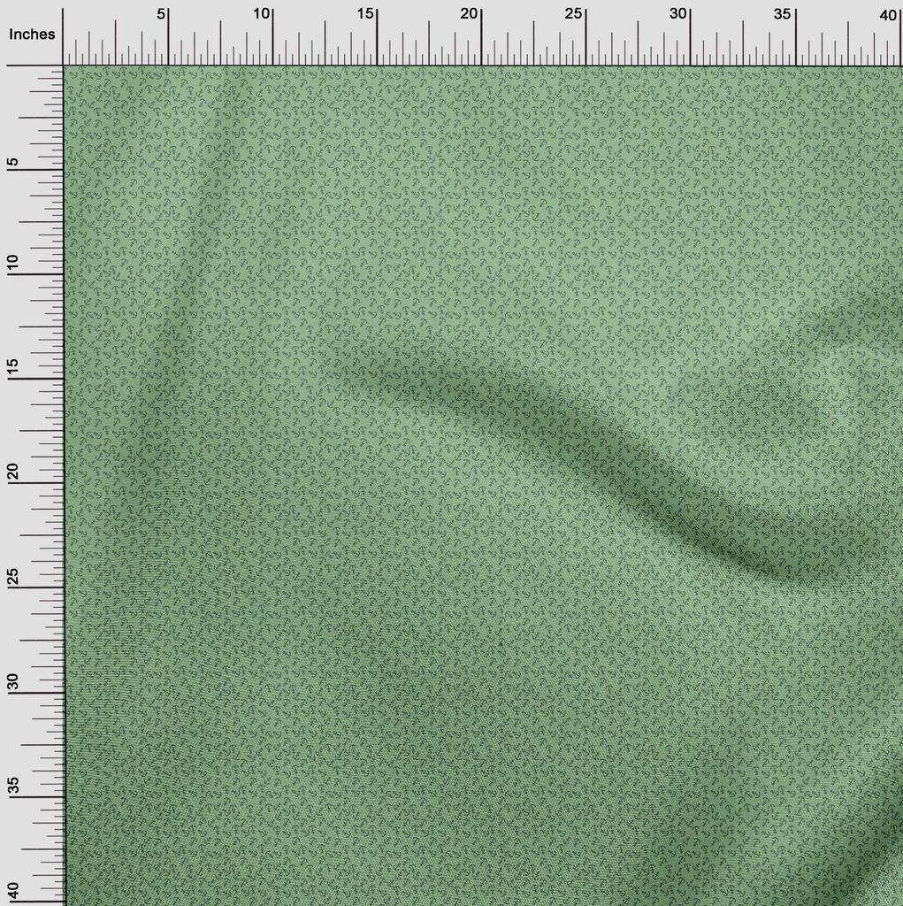 oneOone Cotton Flex Dusty Teal Green Fabric Nautical Quilting Supplies Print Sewing Fabric By The Yard 40 Inch