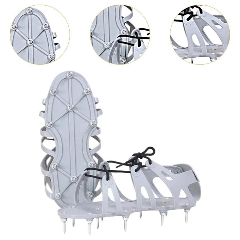 Lawn Aerator Shoes Heavy Duty Lawn Aerating Sandals Yard Aerator Nail Shoes for Revives Soil Lawn Floor Gardening Yard
