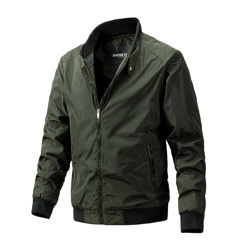 Fashion New Autumn Stand Collar Jacket Man Bomber Jacket Mens Windbreaker Jackets Coat Men's Clothing Casual Slim Jacket