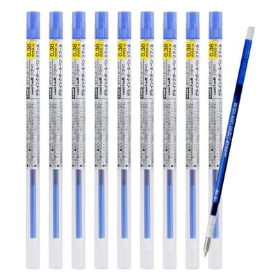 Mitsubishi Pencil Bläckpatroner i kulspetspenna-stil, Passar, 0,38 mm, Blå, 10-pack, UMR10938.33
