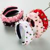 New Valentine's Day Headband Knotted Beaded Headband Female Fashion Trend Large and Small Pearls Hairband Hair Accessories