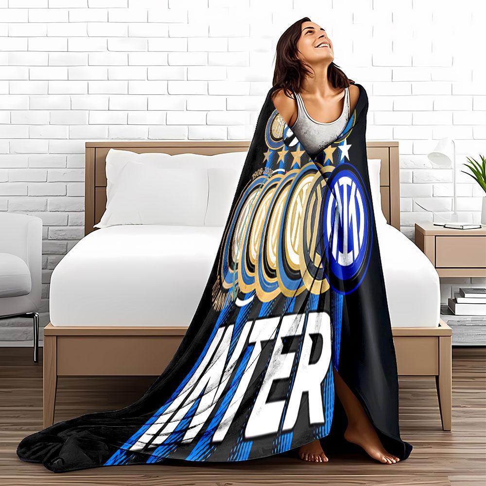 Inter Milan Logos Blanket for All Seasons Blanket Lunch Break Throw Gift