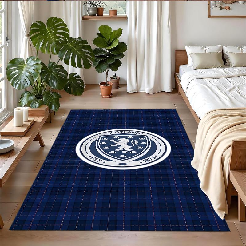 Tappeto Antiscivolo in Velluto di Cristallo, Tappeto con Design della Nazionale Scozzese per Interni, Soggiorno, Camera da Letto, Decorazione per la Casa