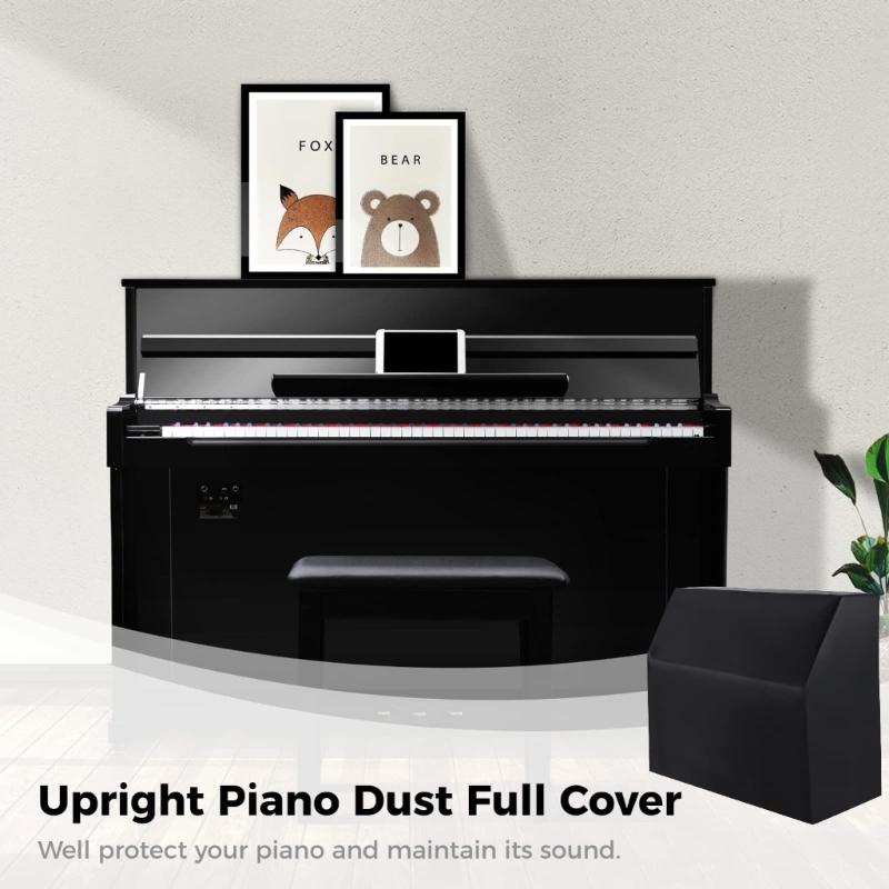 Protective Piano Protectors Cover For Upright Pianos Water Resistant Moistureproof Sunlight Protection Heavy Duty Fabric