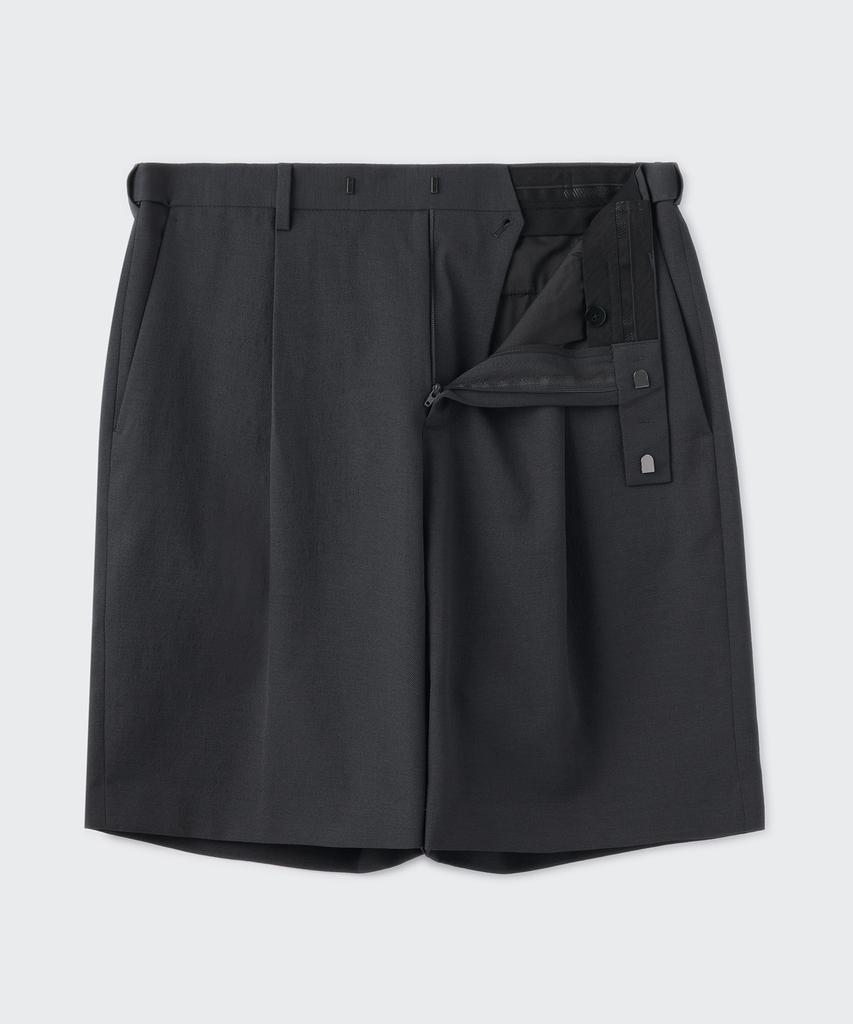 MUSINSA STANDARD Cool Touch Hidden Banding Half Slacks [Gray]