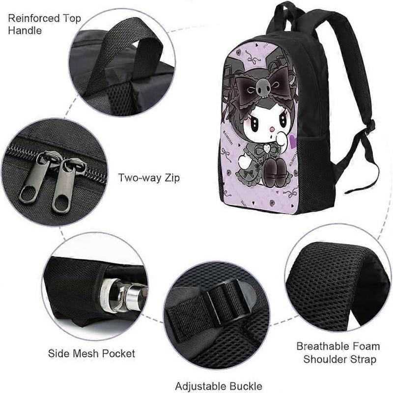 Anime Children's Backpack 3D Printed School Bag Cartoon Style Model5 Adjustable Straps
