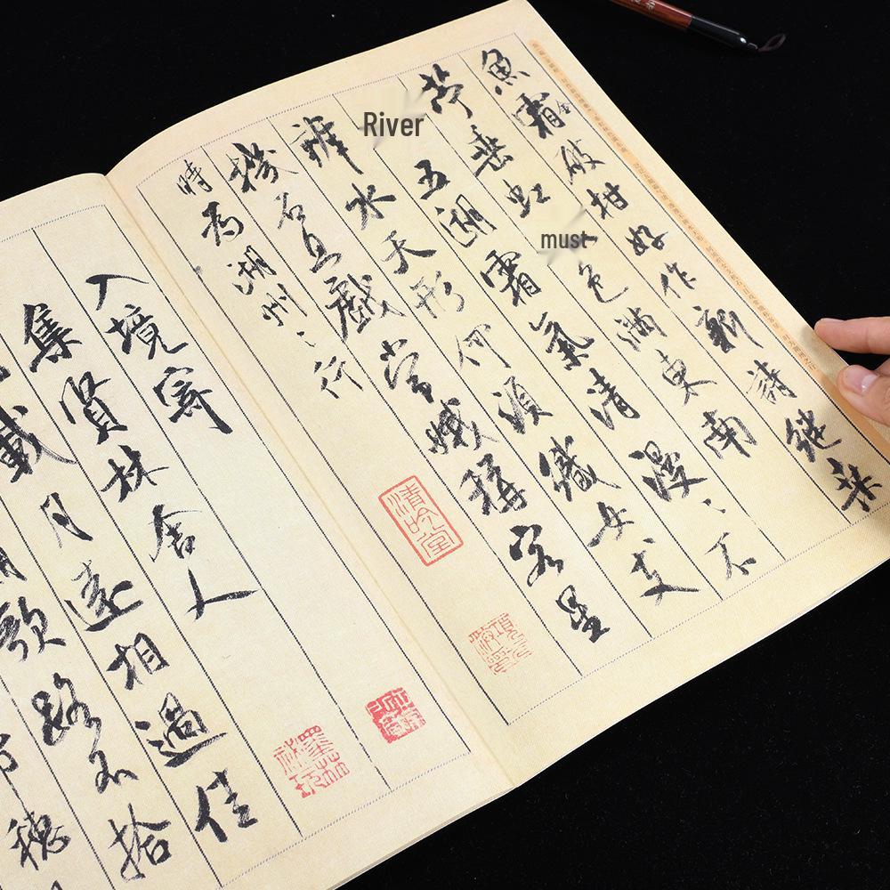 Chinese Calligraphy Practice Book: Mi Fu, Shu Su Tie, Tian Xi Shi Stele Rubbings
