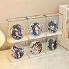 Anime Badge Simple Badge Storage Box Desktop Display Box Figurine with Stackable Shelf New Transparent Dustproof Display Boxes