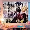 DDDeath Note Manga Wandteppich Schlafsaal Wanddekoration Moderne Streifen Hängedekoration Mehrere Größen Hohe Qualität Flachdruck Design