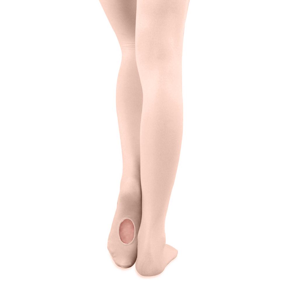 Ballet Tights Professional High Elasticity Convertible One Tone Seamless Ballet Stockings with Hole for Dance Studio