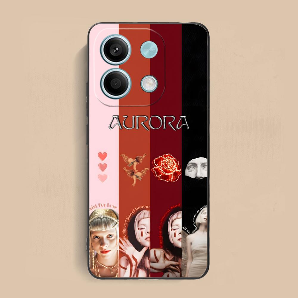 Aurora Aksnes Matte TPU Mobile Phone Case for Xiaomi Redmi 15 14 13 12 A5 3 2 1 C Plus 4G 5G Colorful Printing Cover
