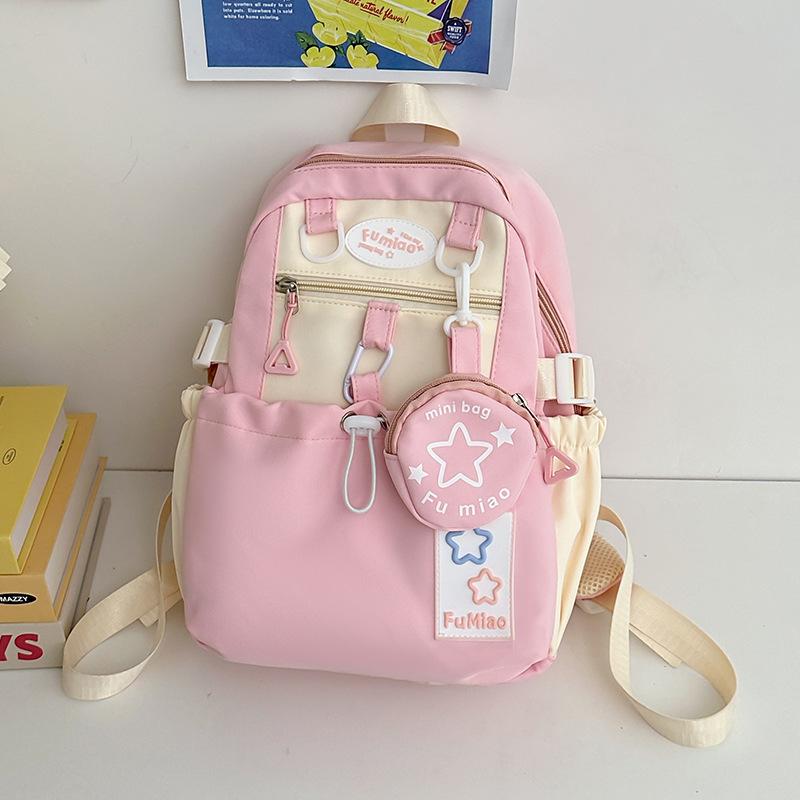 Sommer, fünfzackiger Stern Rucksack, niedlicher japanischer Ins-Stil, Milch schäumende kleines Mädchen, frischer und vielseitiger Reise Rucksack