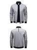 Men's Spring & Autumn Lightweight Plus Size Solid Color Baseball Jacket - Casual & Breathable