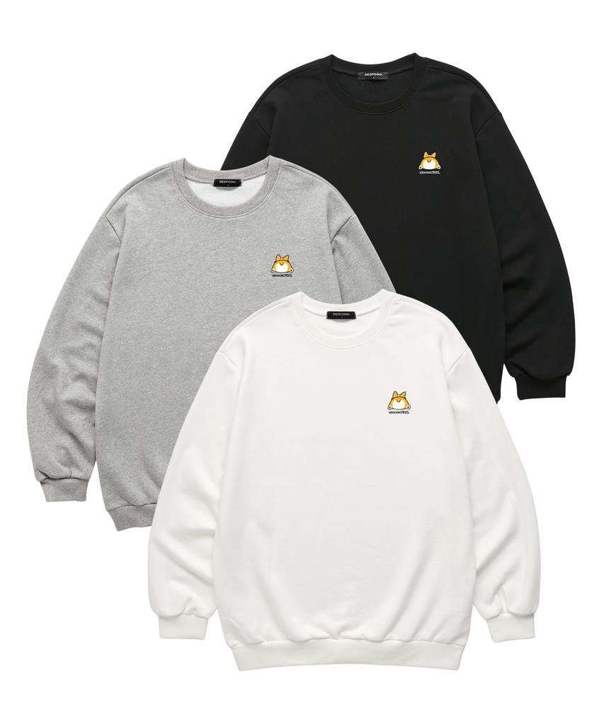 VANNWORKS Welsh Corgi Sweatshirt (Vndts107) White