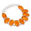 Baltic Amber Handmade 925 Sterling Silver Jewelry Necklace 18" Z6t00