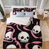 Skull Printed Quilt Cover Duvet Cover Bedding Set Suitable Childrens Boys Girls And Adults Warm Soft Breathable And Comfortable