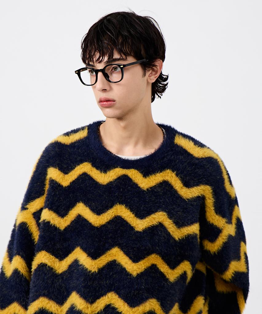 Dimiteulibeullaeg Essential Hairy Round Knit_Wave Navy