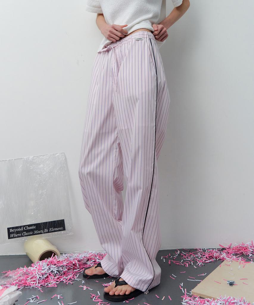 Leuba Pinstripe Lounge Pants - Pink Stripe