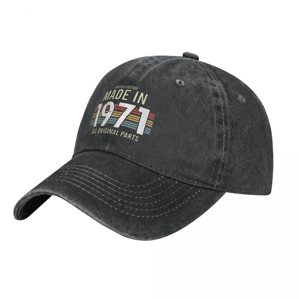 Vyrobeno v roce 1971 Džínová baseballová čepice Dárky k narozeninám Unisex Pánská Vlastní trucker čepice Letní Klasická K-pop Rock Sluneční clona Baseballové čepice