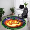 1pc Halloween Pumpkin Chair Carpet for Office Non-Slip, Lightweight, Machine Washable Rug for Office, Room - Holiday Decoryy251016008