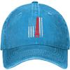 Thin Red Line American Flag Distressed Baseball Cap Vintage Washed Cotton Adjustable Dad Hat
