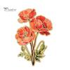Decorative Clothing Pin Brooch Pin, Enamel Flower Design with Smooth Edges, Lapel Lightweight Zinc Alloy Badge for Jackets Scarves Bags Gift Non-snag