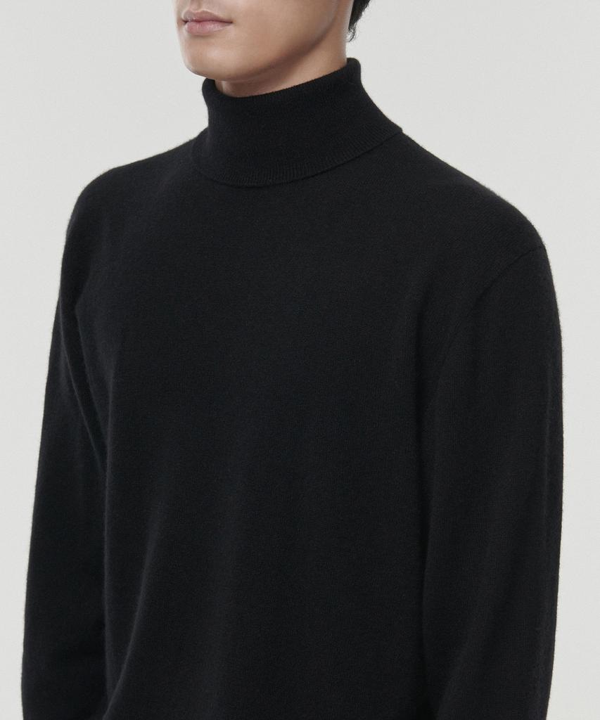 MUSINSA STANDARD [Premium] 100% Cashmere Turtleneck Knit [Black]