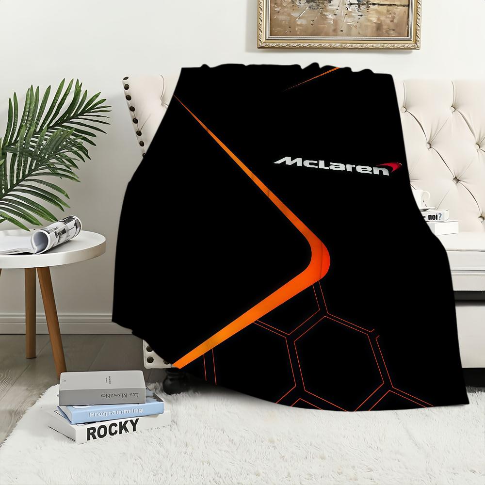 Cool Logo M-M-McLarenS-ES Blanket Flannel Warm Comfort Soft Plush Blanket For Picnic Beds Sofas Homes And Bedrooms