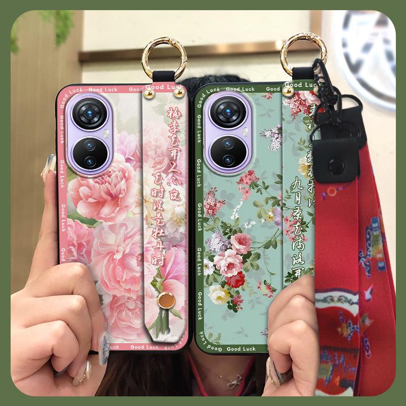 Dirt-resistant Wrist Strap Phone Case For Blackview A200 Pro Protective For Mom Soft Case Shockproof Chinese Style Ring