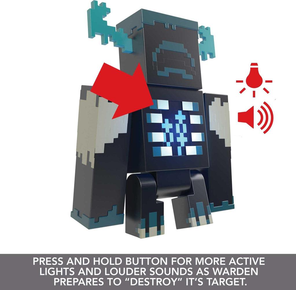 Figura MATTEL Minecraft Warden años y HHK89 [Luces y sonido] [6 en adelante] [Presente]