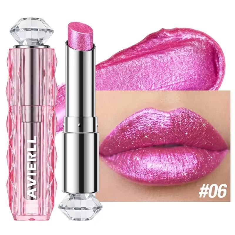 Polarizing Lipstick Starlight Holographic Shimmer Lip Stick Long Lasting Moisturizing Plumping Glitter Metallic Lip Tint Makeup
