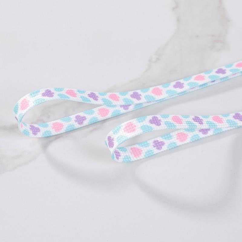 Flat Plum Shoelaces for Sneakers Color Matching Printing Shoe Laces Sports Casual Tennis Shoelace Women Man Kid Shoestrings