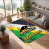 Penrith Panthers Crystal Velvet Rug, Custom Name Text Personalized Non‑Slip Floor Mat for Home Decor Gift
