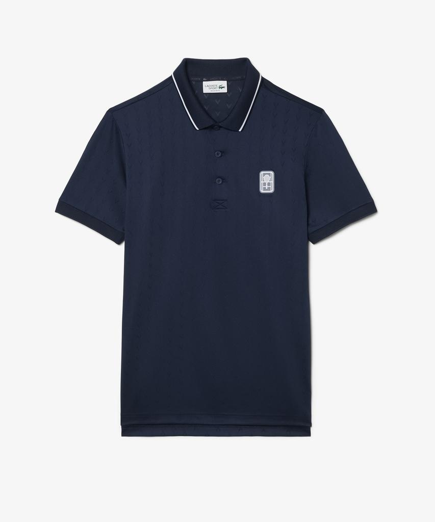 LACOSTE Men'S Tennis Heritage V-Cut Short Sleeve Polo Shirt Dh0164-56G 166