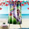 Gepersonaliseerde Naam Eenhoorn Academie Print Strandlaken, Groot Zacht Sneldrogend Handdoek voor Strand Camping Zwemmen_xia