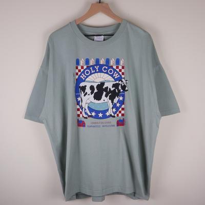 Vintage 90er Holy Cow Dairy Milk Shirt Single Stitch Erwachsenen 2XL 27x29.5 Unisex T-Shirt