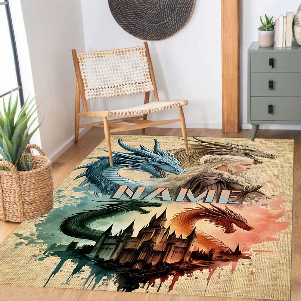 Warner Bros. Works (22) Customize Your Name Rug, Office Chair Cushion, Home Bedroom Living Room Gift.